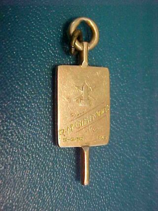 1906 Alpha Delta Phi Gold Pocket Watch Fob Key 14K Pin 3