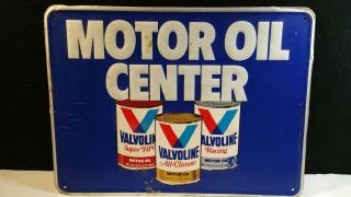 Vintage Valvoline Motor Oil Center Sign.