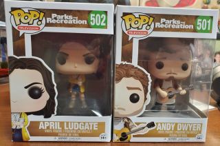 Parks And Recreation Funko Pop Andy Dwyer April Ludgate 501 502