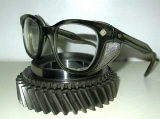 Vintage Bouton Safety Glasses Shield Goggles Old Rockabilly Steampunk Halloween
