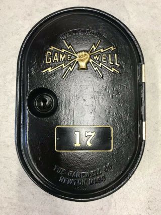 Unusual Gamewell Cast Iron Oval Police Hold Up Alarm Call Box