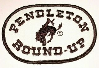 Vintage Pendleton Round Up Patch Western Rodeo Cowboy On Bucking Horse