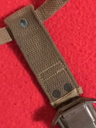 Wwii M3 Trench Knife Scabbard “u.  S.  M8 B.  M.  Co.  ”