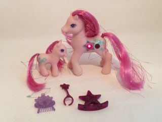 My Little Pony G2 Vintage Light Up Family Twinkle Star,  Baby Twinkles Complete