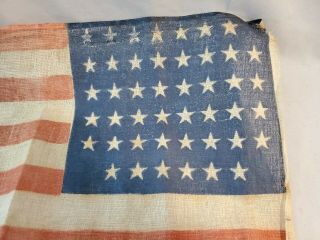 Antique 45 Star US Parade Flag 1896 - 1908 Utah 12 