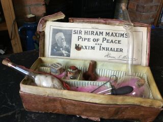 Sir Hiram Maxims Pipe Of Peace & Maxim Inhaler
