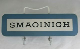 Vintage Ibm Blue Resin Think Sign Wall Plaque In Gaelic