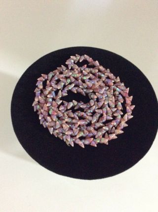 Australian Maireener Aboriginal Tasmanian Shell Necklace 36 " Iridescent Pink