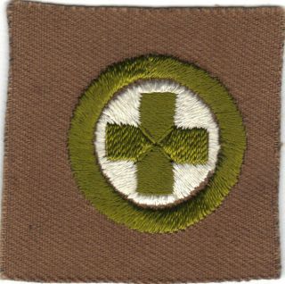 Boy Scout Safety First 1 Square Teens Merit Badge (type Aa) Left Twill Bsa Seal