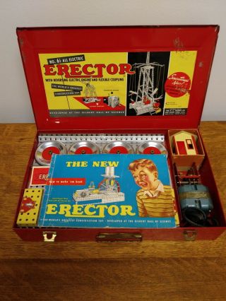 Vintage A.  C.  Gilbert Erector Set 6 1/2 All Electric 100 Complete 9