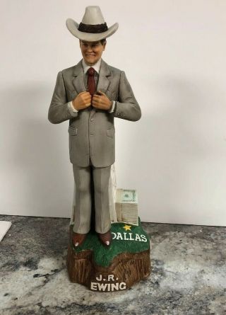 1980 J.  R.  Ewing Decanter/music Box,  15”,  By Mccormick Distilling Co.  Dallas Song