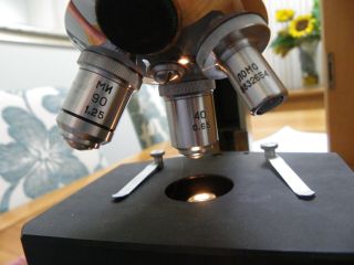 Vintage Lomo Biolam Microscope with SL - 5 M/Scope Illuminator A/F Please Read 3