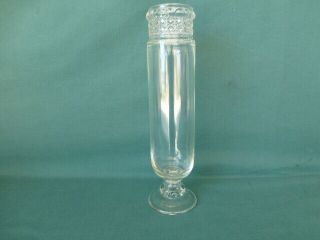 Antique Mascotte / Dakota Cylinrical Early American Pattern Glass Apothecary Jar