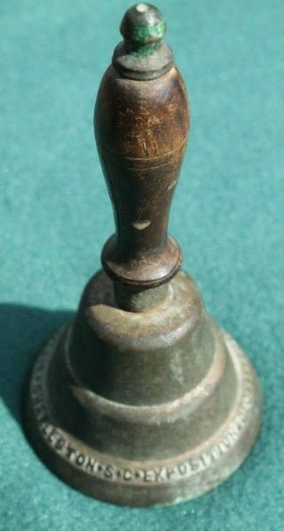 1901 - 02 Sc Interstate & W Ind.  Expo Charleston Sc Souvenir Bell 5 1/2 Inches Hi