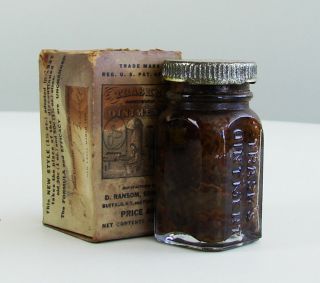Antique/vtg Drug Store Pharmacy Apothecary Glass Jar/bottle Trask 
