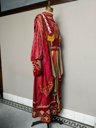 Antique Dress Silk Brocade Masonic Odd Fellows Ceremonial Robe Highly Decorated