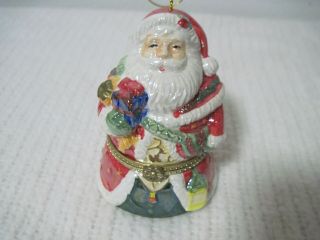 Mr.  Christmas Music Box And Motion Ornament Santa Ceramic Porcelain