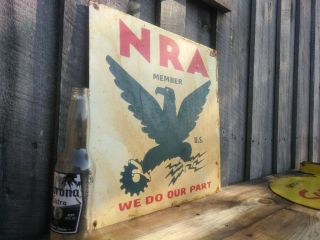 Vintage - NRA Member We Do Our Part - Metal Sign 2