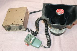 Vintage Federal Signal Electronic Siren W/shure Mic & Svp D - 60 Speaker Driver
