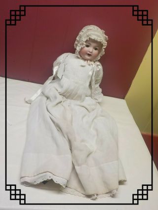 Antique 20 " Bisque Head Doll Simon & Halbig 126 Rare Mold