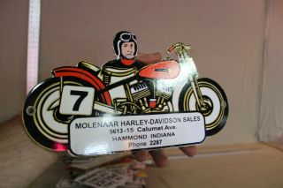 Neat Molenarr Harley Davidson Sales Porcelain Metal Sign Hammond Indiana Indian