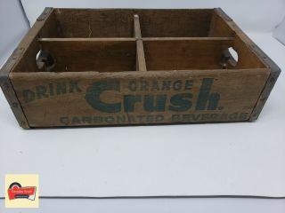 Rare Vintage Orange Crush Soda Drink For Soda Wood Case Crate Gary Indiana
