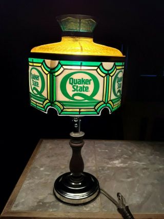 Vintage Quaker State Motor Oil Wall Lamp Or Table Lamp