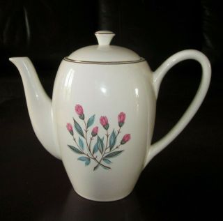RARE Vintage c.  1960s Wedgwood Made in England Pink Hope Teapot Bone China 2