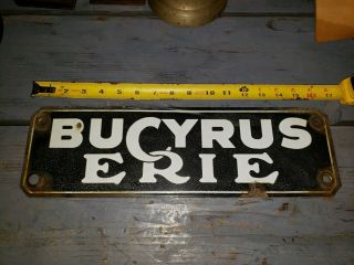 Antique Bucyrus Erie Porcelain Sign