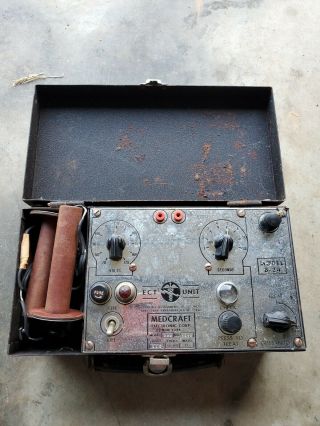 Medcraft Ect Unit B - 24 Shock Therapy Electroshock State Hospital 1950s 1960s