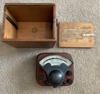 Antique 1909 Thomson Voltmeter - General Electric - With Box
