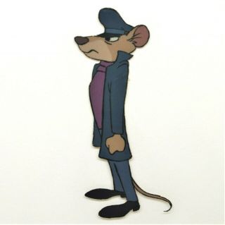 Disney Studios The Great Mouse Detective 1986 Hand Painted Production Cel Basil
