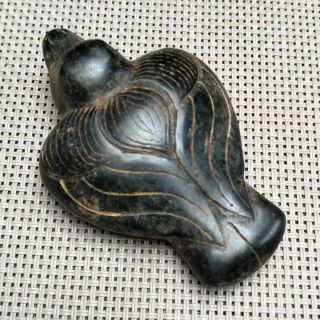 Ancient Chinese Hongshan Culture,  Old Jade Carved,  Ancient Bird Pendant A3806