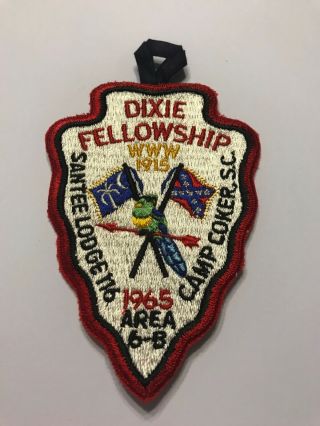 1965 Dixie Fellowship Area 6 - B Santee Lodge 116 Camp Coker Sc Www Bsa Patch