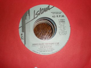 The Buggles 45 Video Killed The Radio Star Promo Island S/s