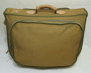 WW2 U.  S.  Army Air Forces B - 4 Khaki Canvas Suitcase Premium 2