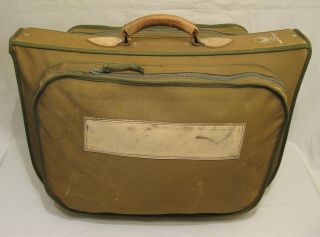 WW2 U.  S.  Army Air Forces B - 4 Khaki Canvas Suitcase Premium 3