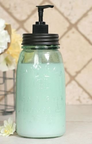 Primitive/farmhouse/cottage/country Quart Mason Jar Soap Dispenser W/ Lid