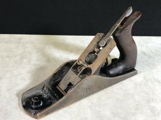 Vtg Stanley Bailey No.  3 Woodworking Plane Hand Toolbody Frog & Rear Handle Only
