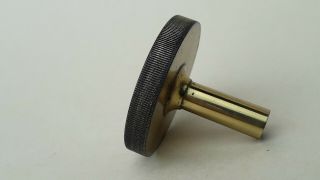 Antique Brass Microscope Draw Tube Wheel Dial 3