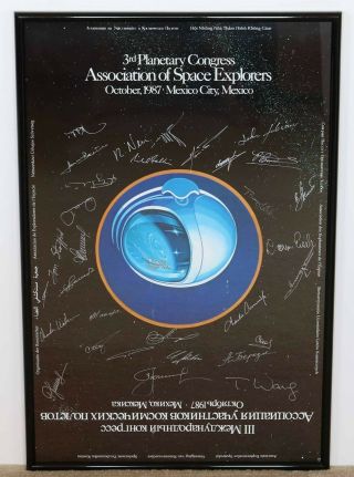 3rd Planetary Congress Association Of Space Explorers 1987 Signed By Buzz Aldrin