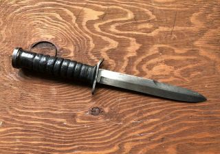 Wwii Us Army Airborne M3 Case Guard Marked Fighting Knife