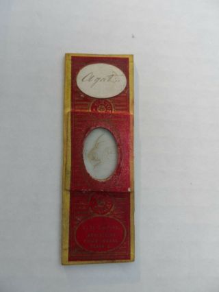 Antique Victorian Microscope Slide Topping Agate