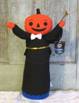 Hyde And Eek Target Halloween Felt Figure Doll Pumpking Jack O Lantern Wizard Lg