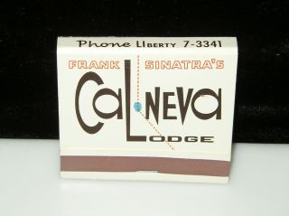 1960 - 1963 Frank Sinatra`s Cal - Neva Lodge Full Matchbook Lake Tahoe Hotel Casino