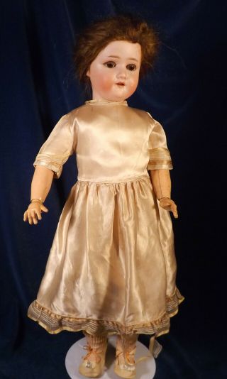 21” Antique German Schoenau Hoffmeister 1909 Bisque Head Doll Sl Eyes Provenance 2