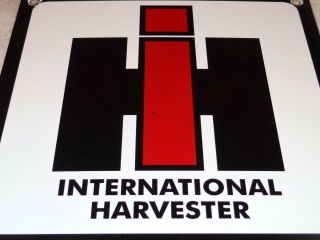 Vintage International Harvester Farm Tractors 10 " Porcelain Metal Gasoline Sign