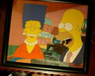 Marge & Homer Simpsons Art Production Cel - Futurama Family Guy Rick Morty