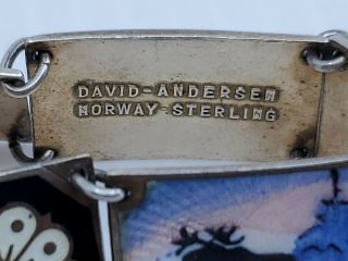 Vintage Bracelet David Andersen Sterling Enamel Scenic Norway Norwegian Scenes 3