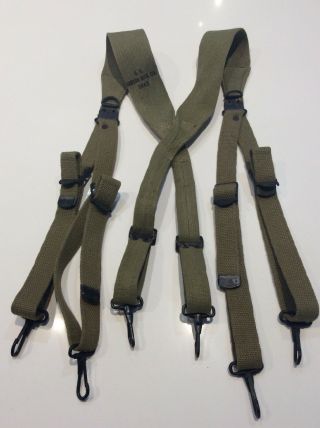 Wwii Us Army Field Suspenders Belt M1936 Unissued 1943 Hirson Mfg Co Ww2